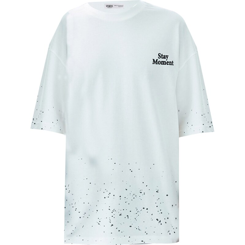 VAMOS CLO Tričko nebielená / čierna 60683735