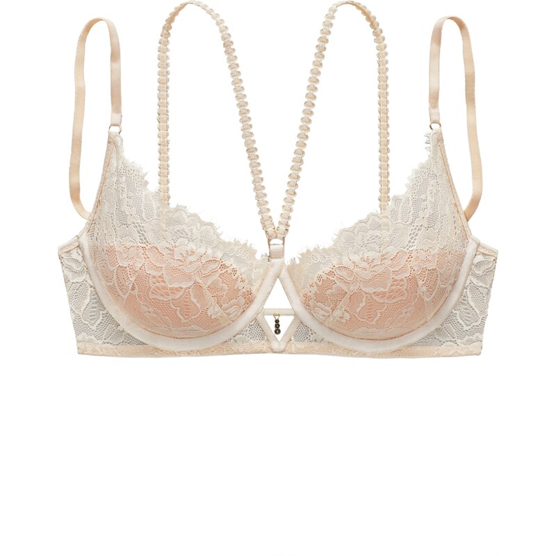 LASCANA Podprsenka béžová / biela 60915963