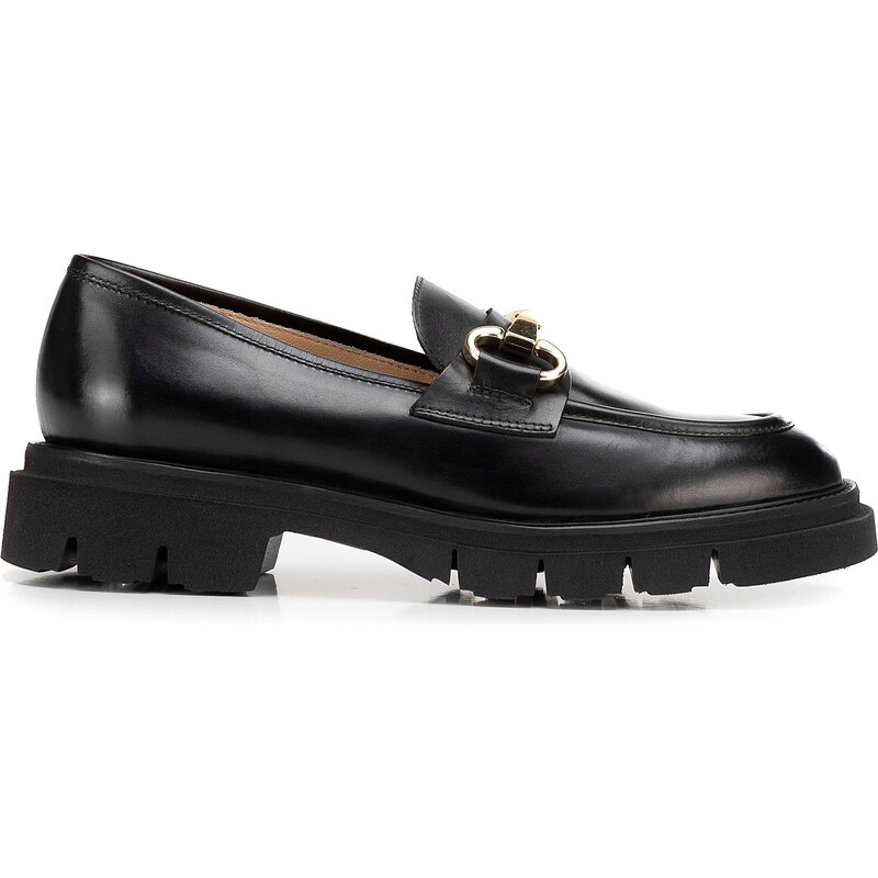 Wittchen Dámske kožené mokasíny s ozdobnou prackou a drážkovanou 57217098