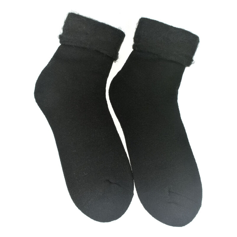 AURA.VIA Spandex dámske čierne termo ponožky SoftWarm 60142366