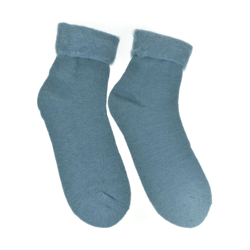 AURA.VIA Spandex dámske modré termo ponožky SoftWarm 60142369