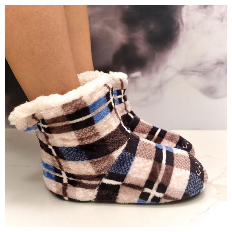 AURA.VIA Detské hnedo-modré plyšové ponožky Dino Adventure 28-35 60142379