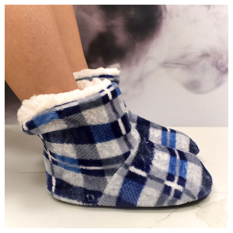 AURA.VIA Detské modro-sivé plyšové ponožky Dino Adventure 28-35 60142381