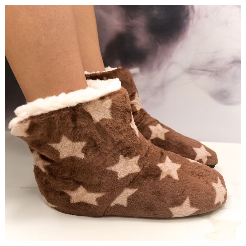 AURA.VIA Detské hnedé plyšové ponožky Dino Adventure 28-35 60142382