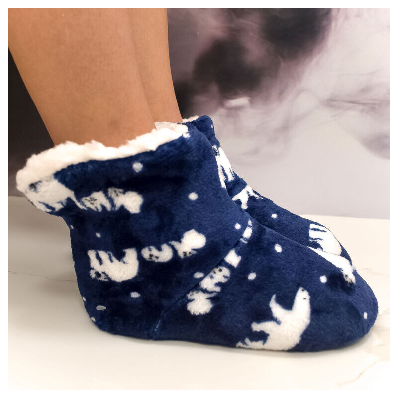 AURA.VIA Detské tmavomodré plyšové ponožky Dino Adventure 28-35 60142383