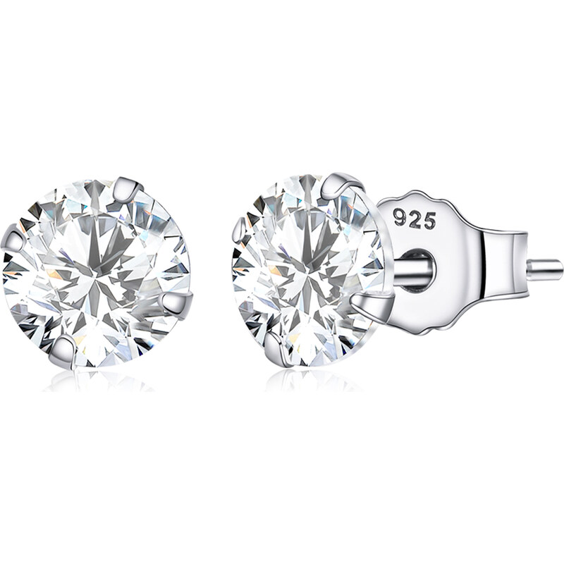 Ligot Strieborné náušnice napichovacie so zirkónom 60142444