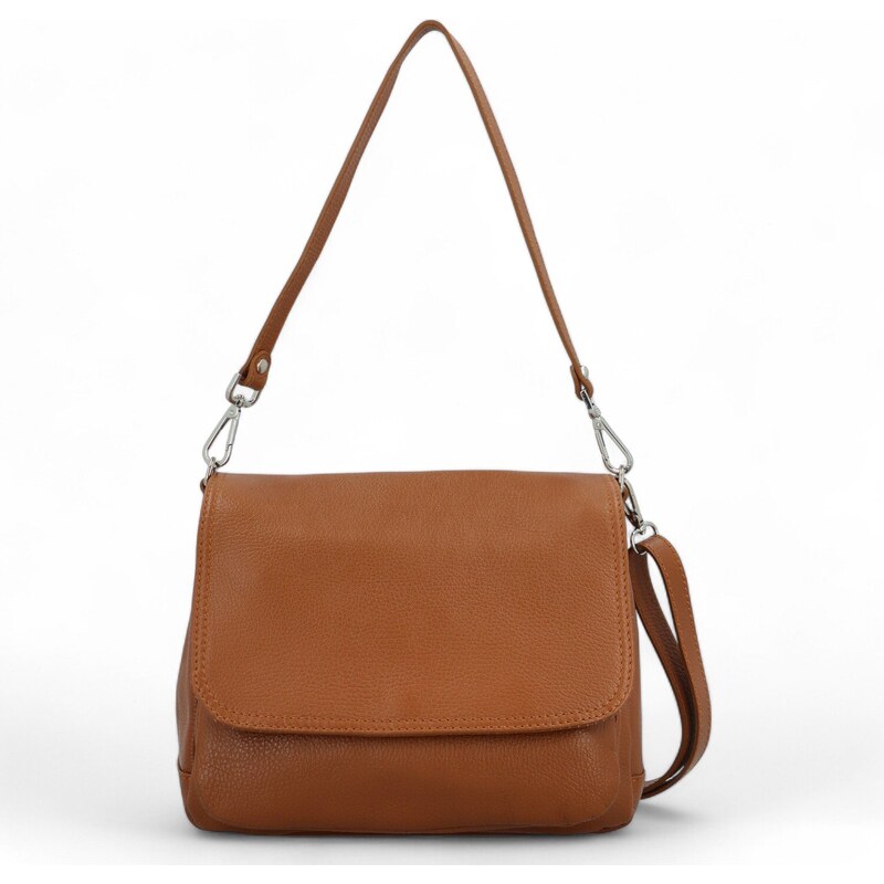 Delami Vera Pelle Dámska kožená crossbody kabelka koňaková - Delami 60258568