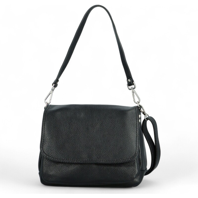 Delami Vera Pelle Dámska kožená crossbody kabelka čierna - Delami 60258566