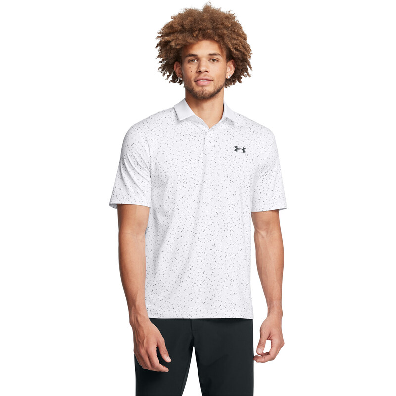 Under Armour UA T2G Printed Polo-WHT 64782587