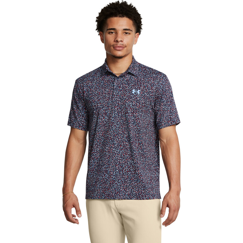 Under Armour UA Playoff 3.0 Printed Polo-BLU 64782619