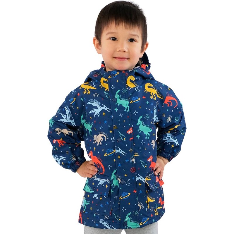 Jan & Jul Nepremokavá bunda Jan and Jul - Cozy - Space Dinos 58176421