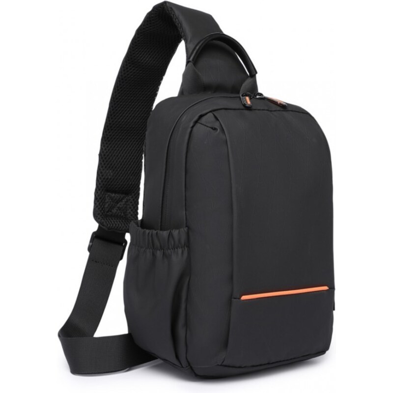 KONO Náprsná taška - super tenká s reflexným prúžkom, čierna 60169015