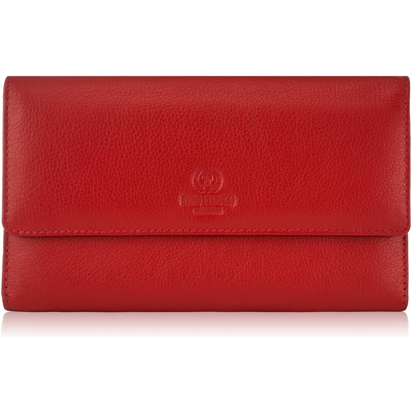 PAOLO PERUZZI Dámska kožená peňaženka | červená IN-36-RD 39220706
