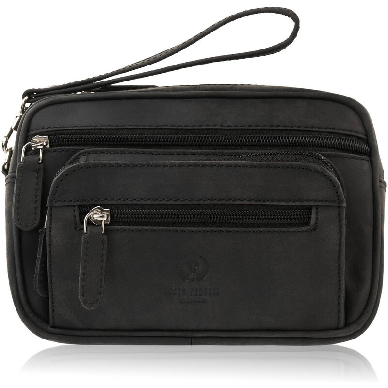 Paolo Peruzzi Pánske kožené vrecko-etue Vintage T-130-HBL | čierna T 60175814