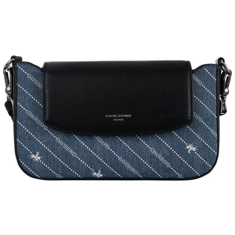 David Jones Čierno-modrá menšia kabelka s denimom CH21051 BLUE JEANS 31766284