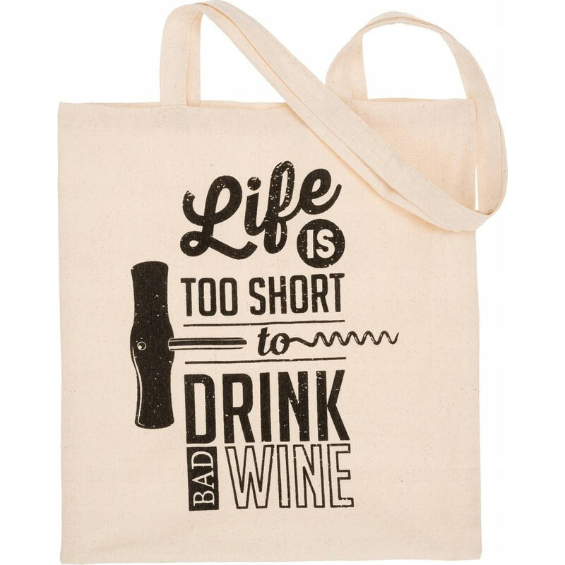 BASIC Bavlnená nákupná taška Life is too short [DH] EKO 45531411