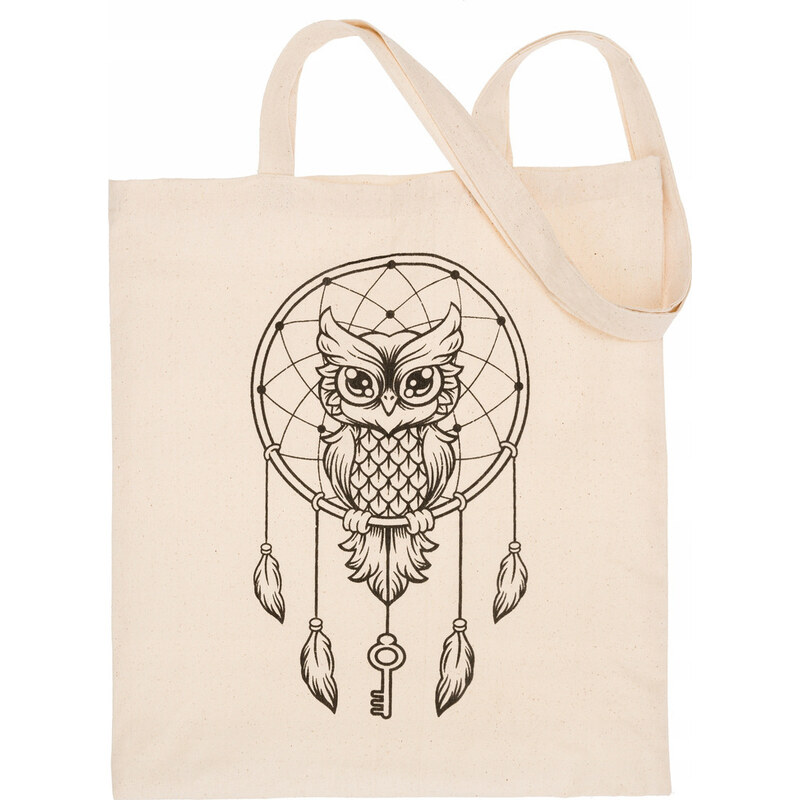 BASIC Bavlnená nákupná taška s motívom sovy [DH] EKO 45531408