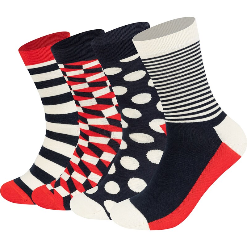 Happy Socks Ponožky námornícka modrá / červená / biela 61596988