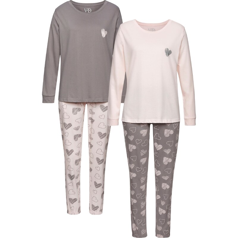 VIVANCE Pyžamo kamenná / svetloružová 62803630