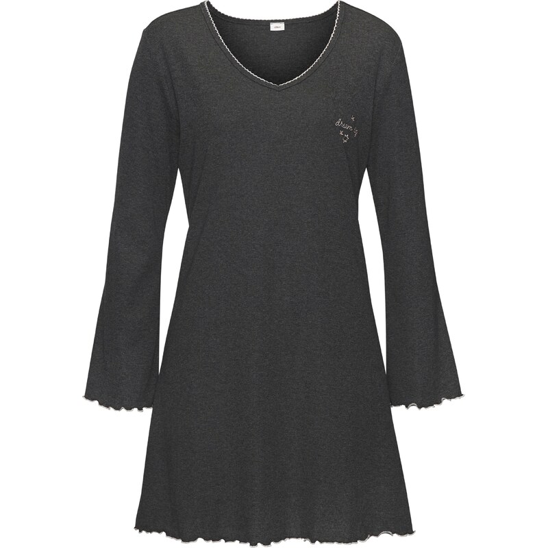 s.Oliver Nočná košieľka antracitová / ružová / biela 60252496