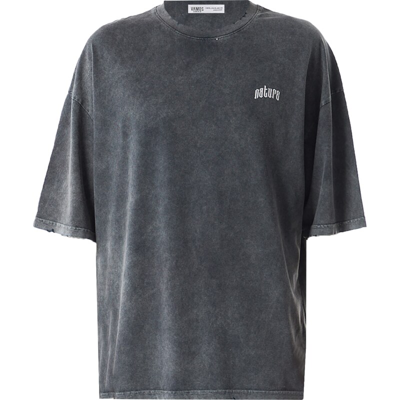 VAMOS CLO Tričko antracitová / biela 60683737