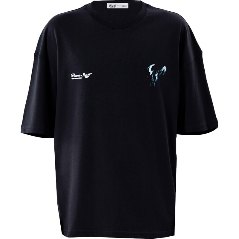 VAMOS CLO Tričko modrá / čierna / biela 60683741