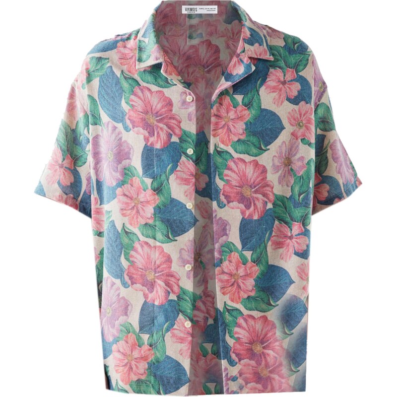 VAMOS CLO Košeľa fialová / zmiešané farby 60683938