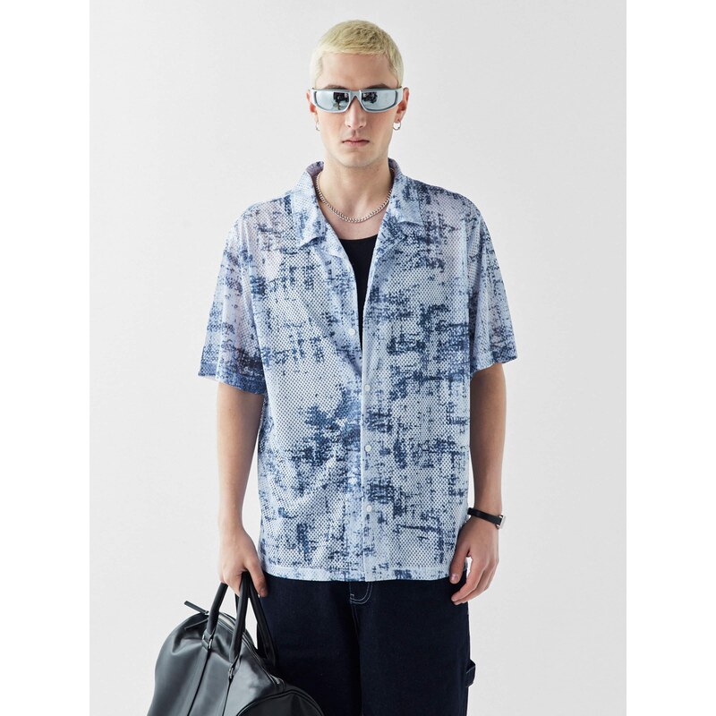 VAMOS CLO Košeľa svetlomodrá / tmavomodrá 60683908