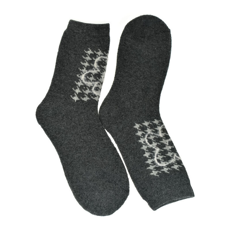 AURA.VIA Dámske tmavosivé termo ponožky Cozy-Pattern 60189490