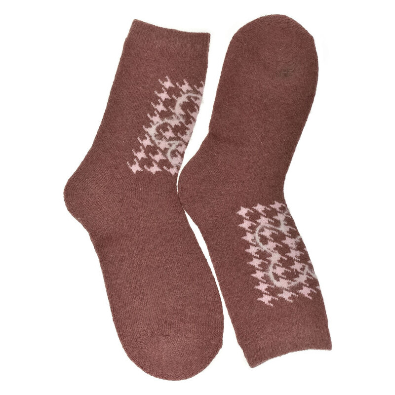 AURA.VIA Dámske bordové termo ponožky Cozy-Pattern 60189491