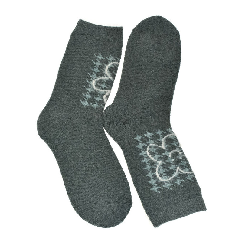 AURA.VIA Dámske sivé termo ponožky Cozy-Pattern 60189492