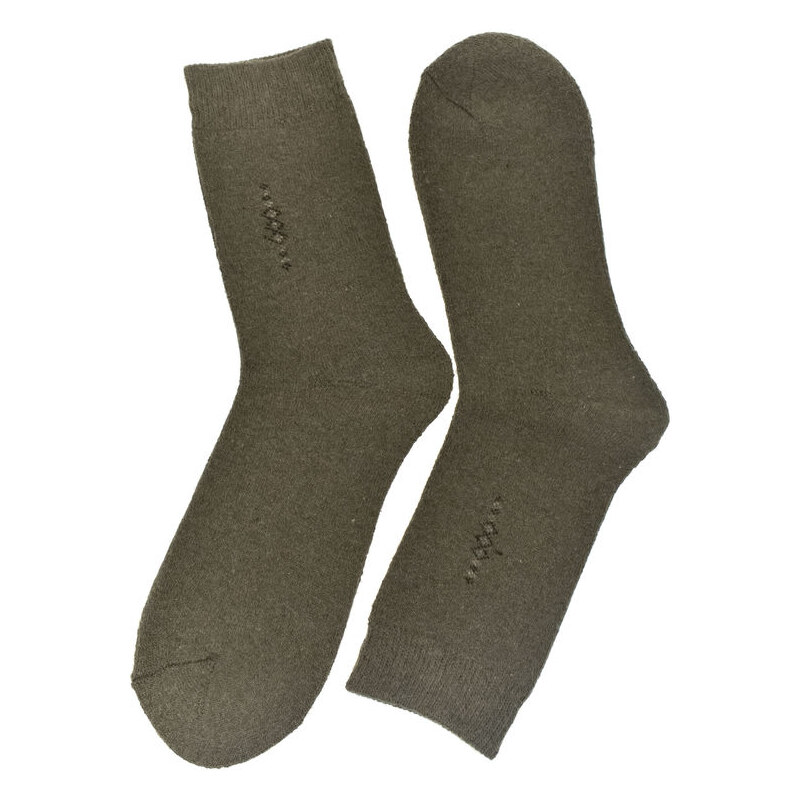 AURA.VIA Zelené vlnené termo ponožky Heat-Guard 39-46 60189493