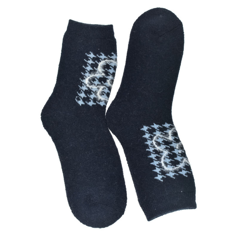 AURA.VIA Dámske tmavomodré termo ponožky Cozy-Pattern 60189488