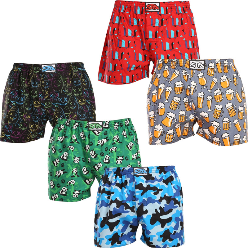 5PACK pánske trenky Styx art klasická guma viacfarebné (5A1379023) 60195020