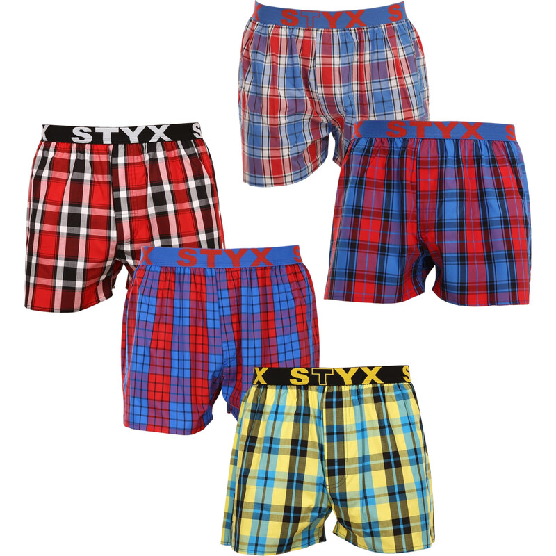 5PACK pánske trenky Styx športová guma viacfarebné (5B0987351) 60195021