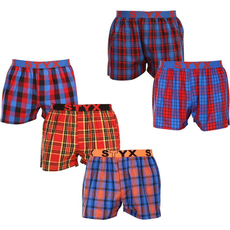 5PACK pánske trenky Styx športová guma viacfarebné (5B0951647) 60195024