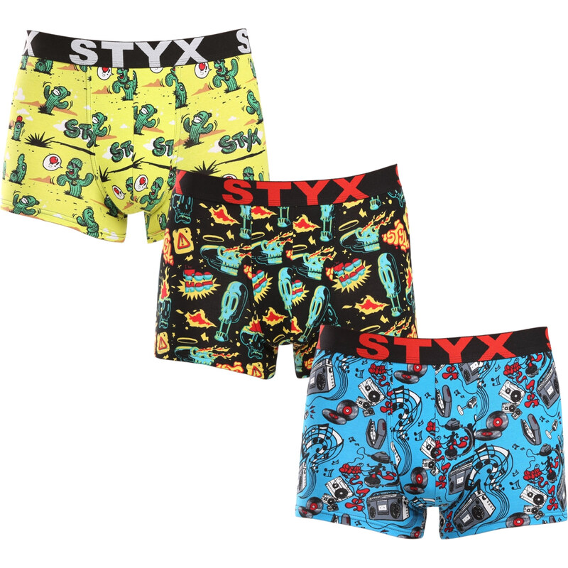 3PACK Pánske boxerky Styx art športová guma nadrozmer (3R13188) 5 60195030