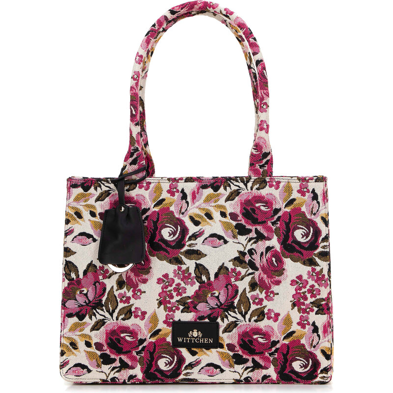 Wittchen Dámska žakárová shopperka s brmbolcom multicolor 66066550