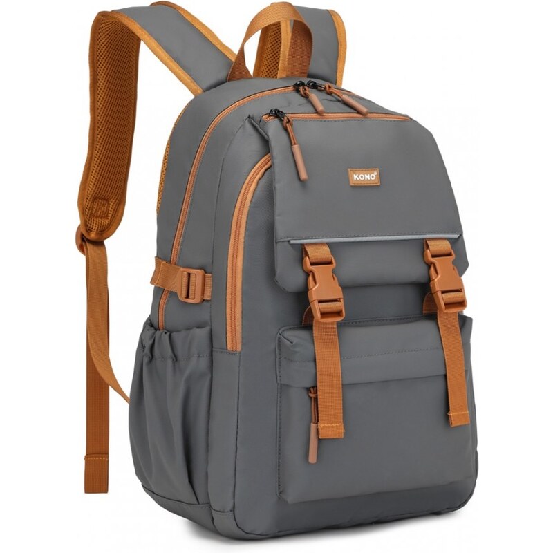 KONO Batoh - s rozdeleným vnútrom a reflexným pásikom, šedý 60197315