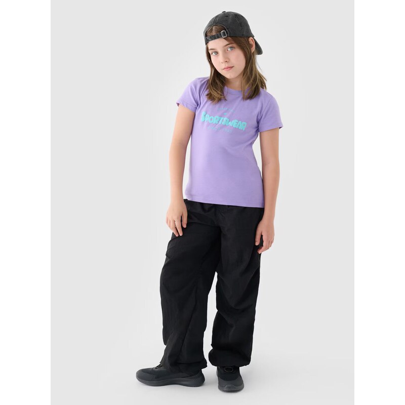 E-shop Girls T-shirt with 4F print