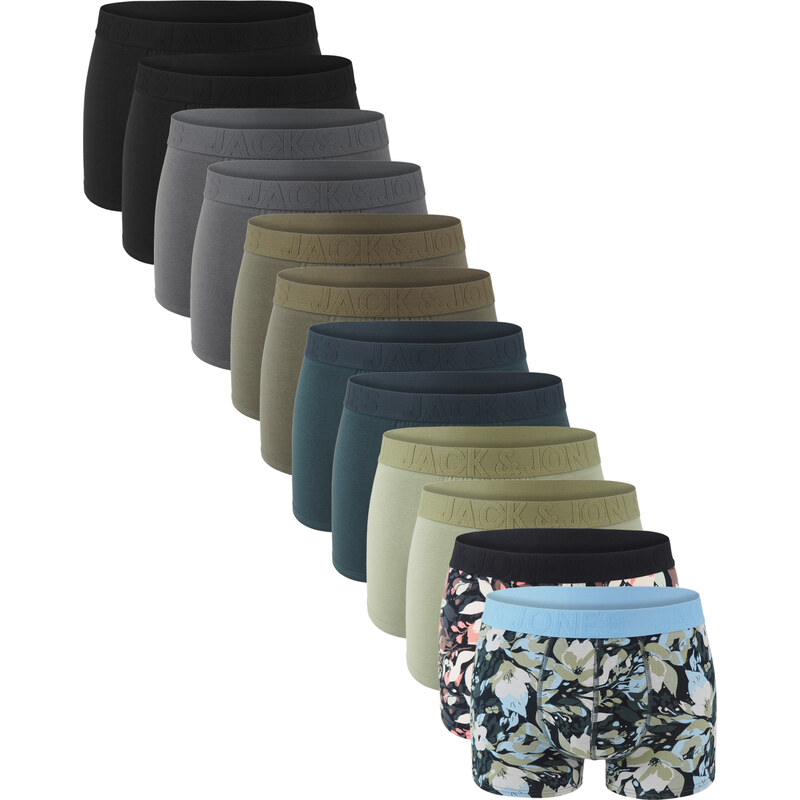 JACK & JONES - boxerky 12PACK Jacjonah flower multicolor combo 60206812