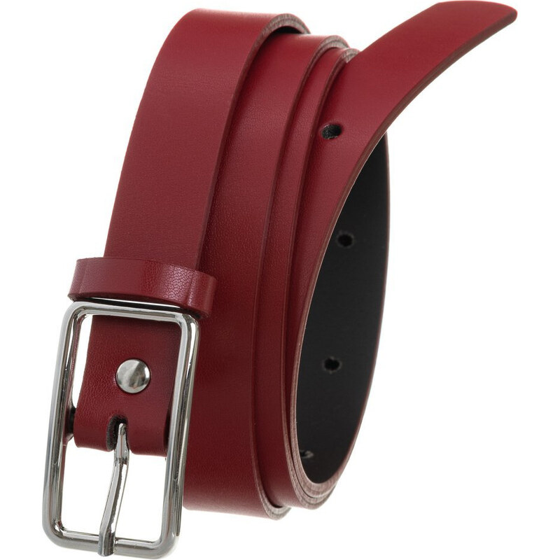 BASIC Červený dámsky hladký opasok PD-NL-2-105 25767564