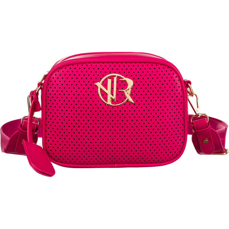 Rovicky Tmavo ružová crossbody kabelka s dierovaným vzorom R-TOR-ALE-6 52672798
