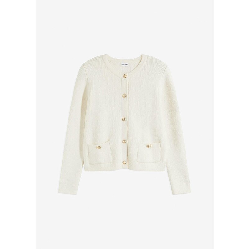 bonprix Pletený sveter, farba biela 60211416