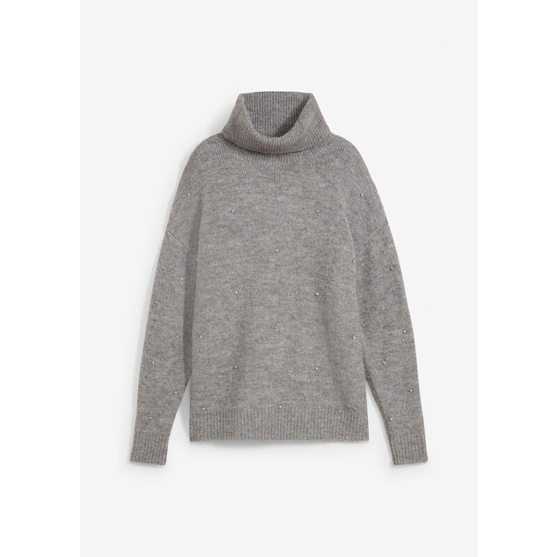 bonprix Rolák so štrasom, farba šedá 60211465