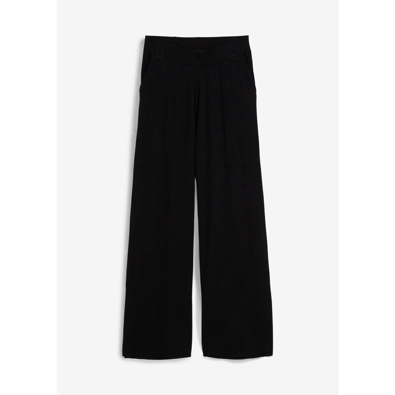 bonprix Voľné nohavice, pletené, farba čierna 60211480