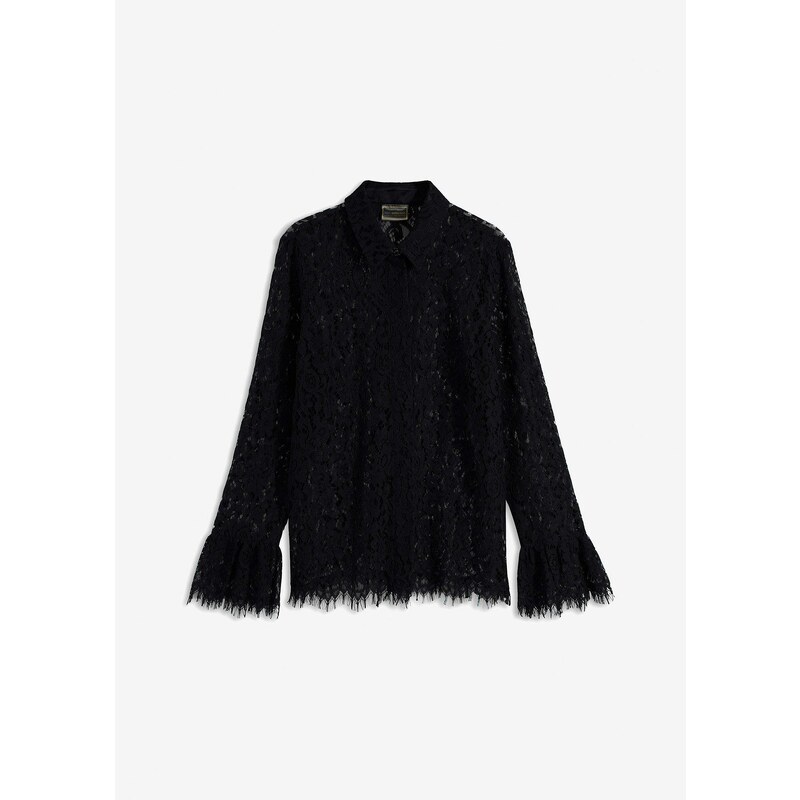 bonprix Blúzka z čipky, farba čierna 60211503