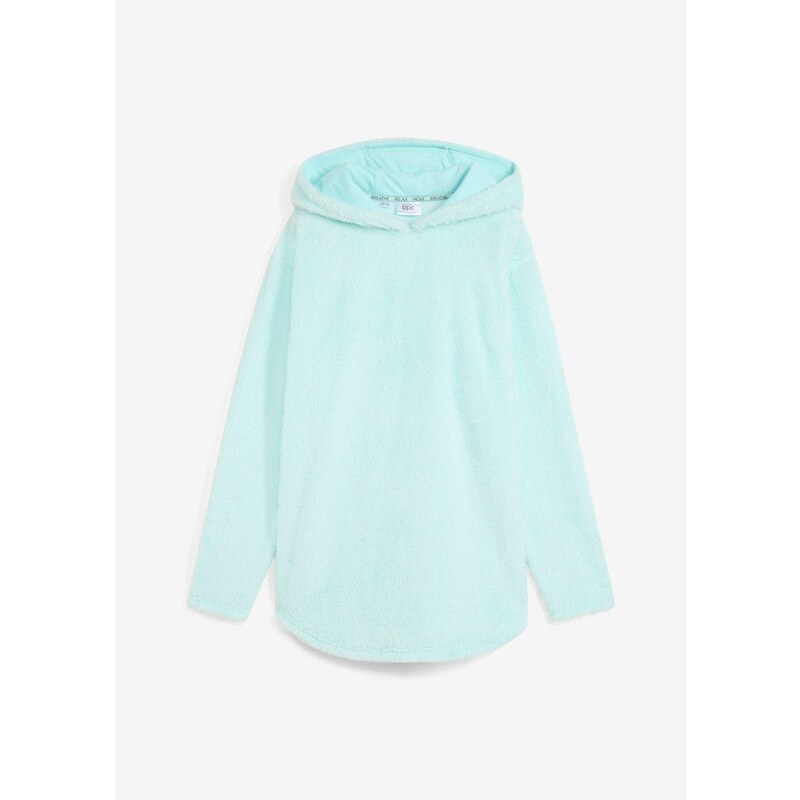 bonprix Dlhý pulóver z mäkkého flísu, oversize, farba modrá 60211563