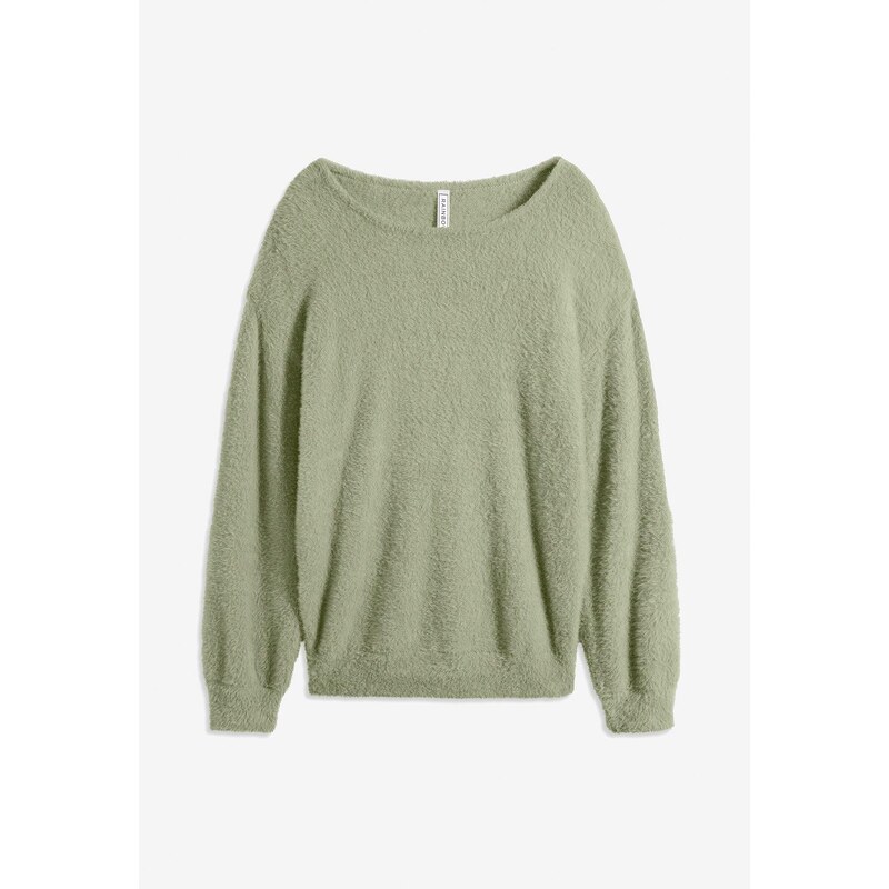 bonprix Pulóver oversize, farba zelená 60211633