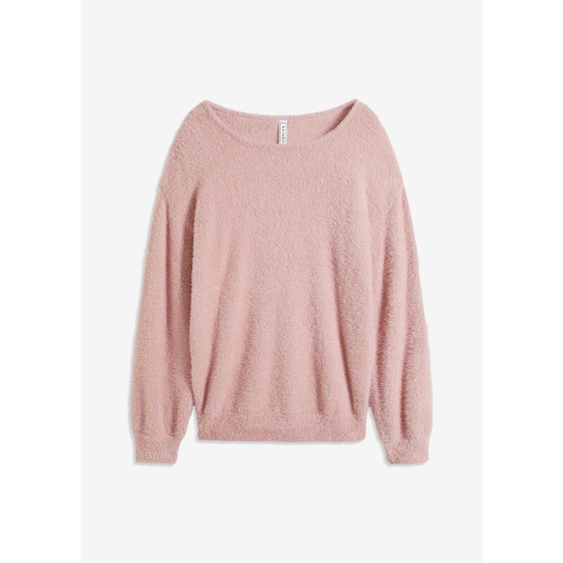 bonprix Pulóver oversize, farba ružová 60211634